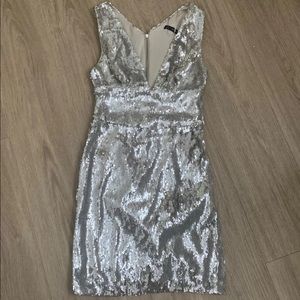 Zara Silver Sequin Dress